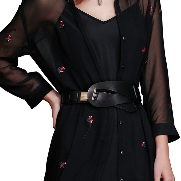 Women Wide Elastic leather Belt Ladies Fashion main image 4